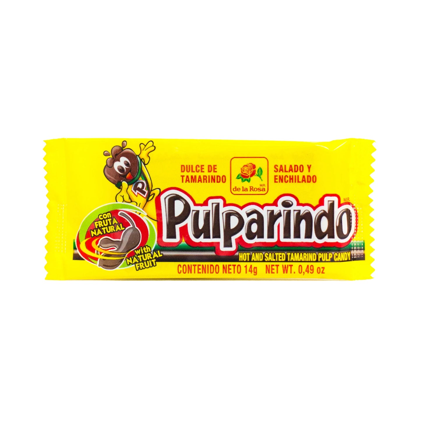 Pulparindo original con 20 piezas.